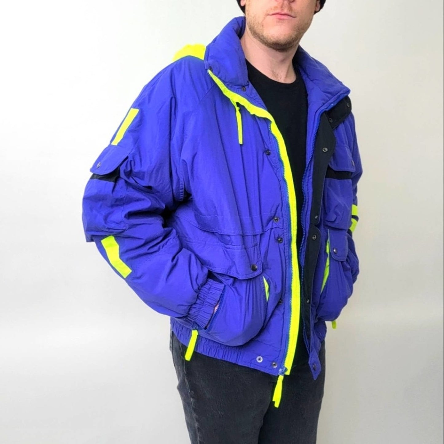 Vintage 90's Steeper Slopes Ski Snowboarding Puffer Jacket - L