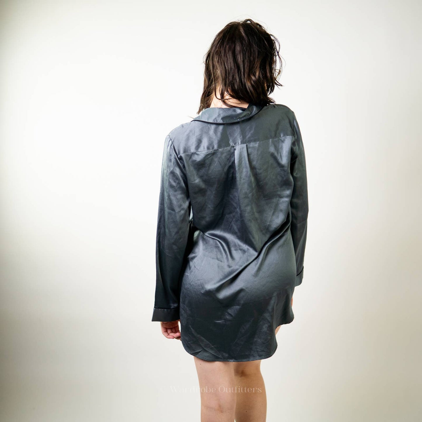 Victoria's Secret Silky Grey Sleep Shirt Dress - M