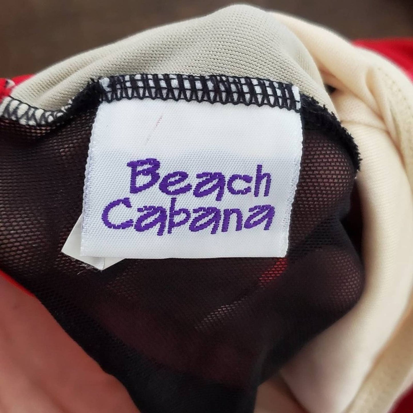 Beach Cabana Racerback Fire Red Swimsuit - S