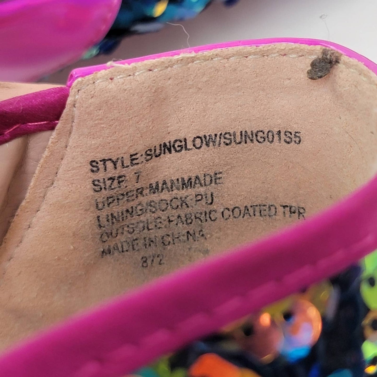 Betsey Johnson Sunglow Rainbow Sequin Ballet Flats- 7