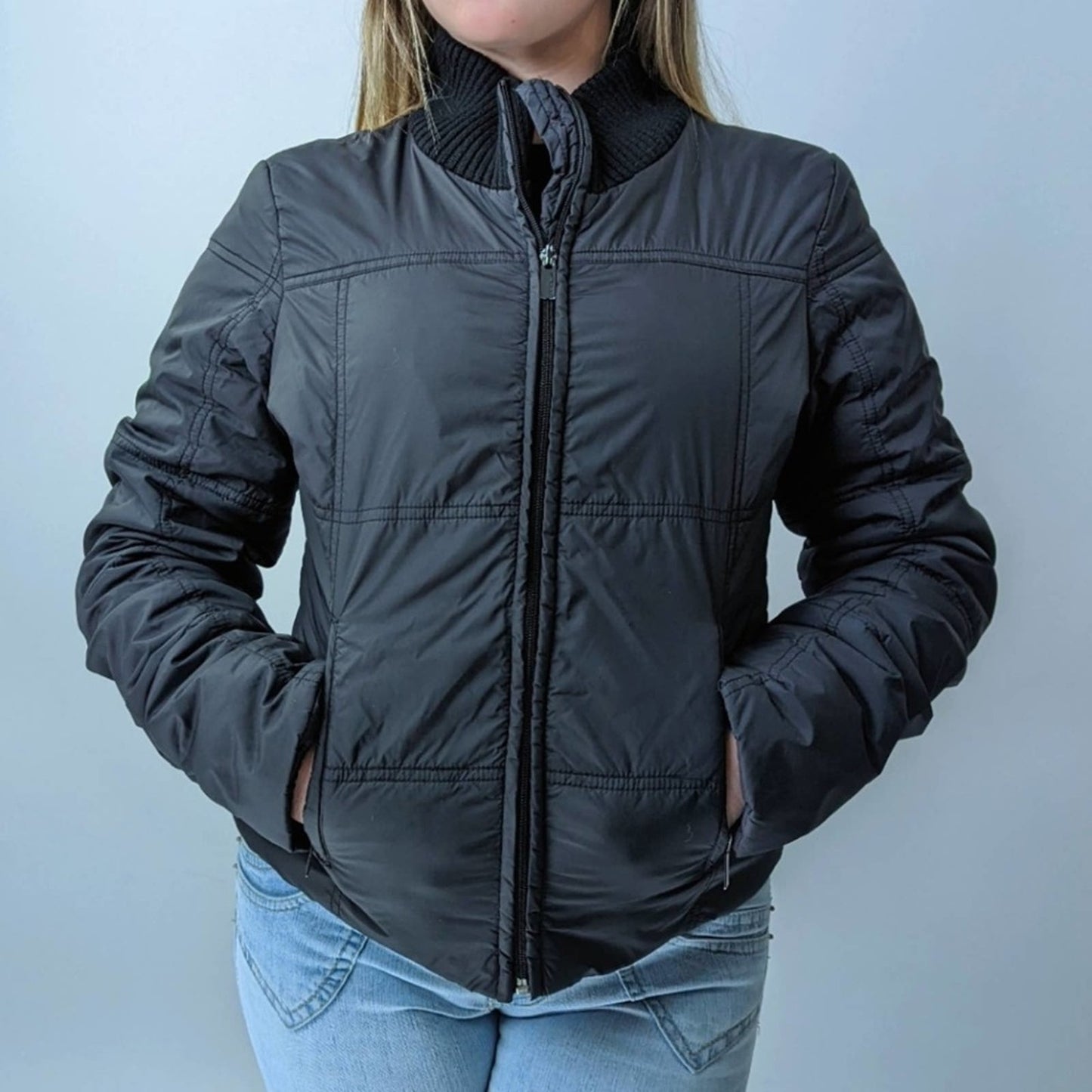Vintage Y2K Guess Jeans Nylon Puffer Jacket - L