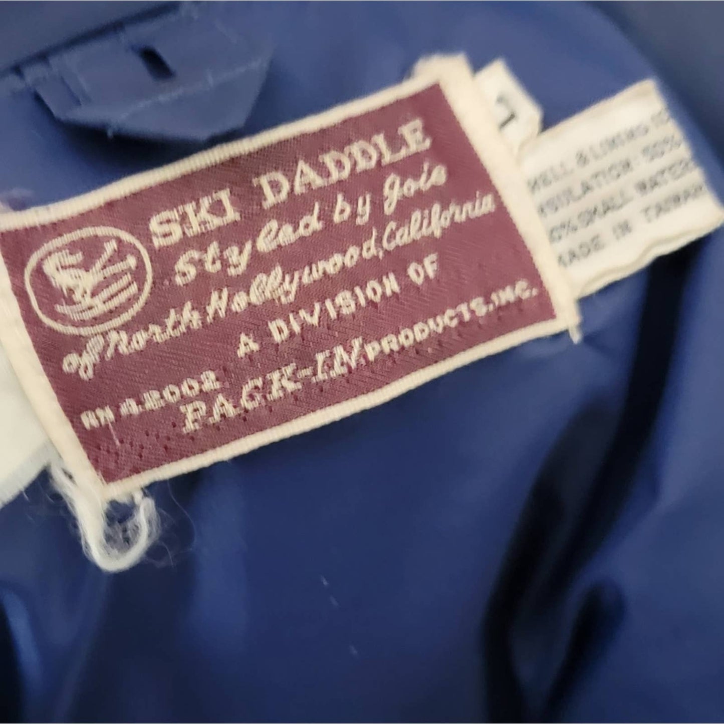 Vintage 70's Ski Daddle of N Hollywood Puffer Down Ski Vest