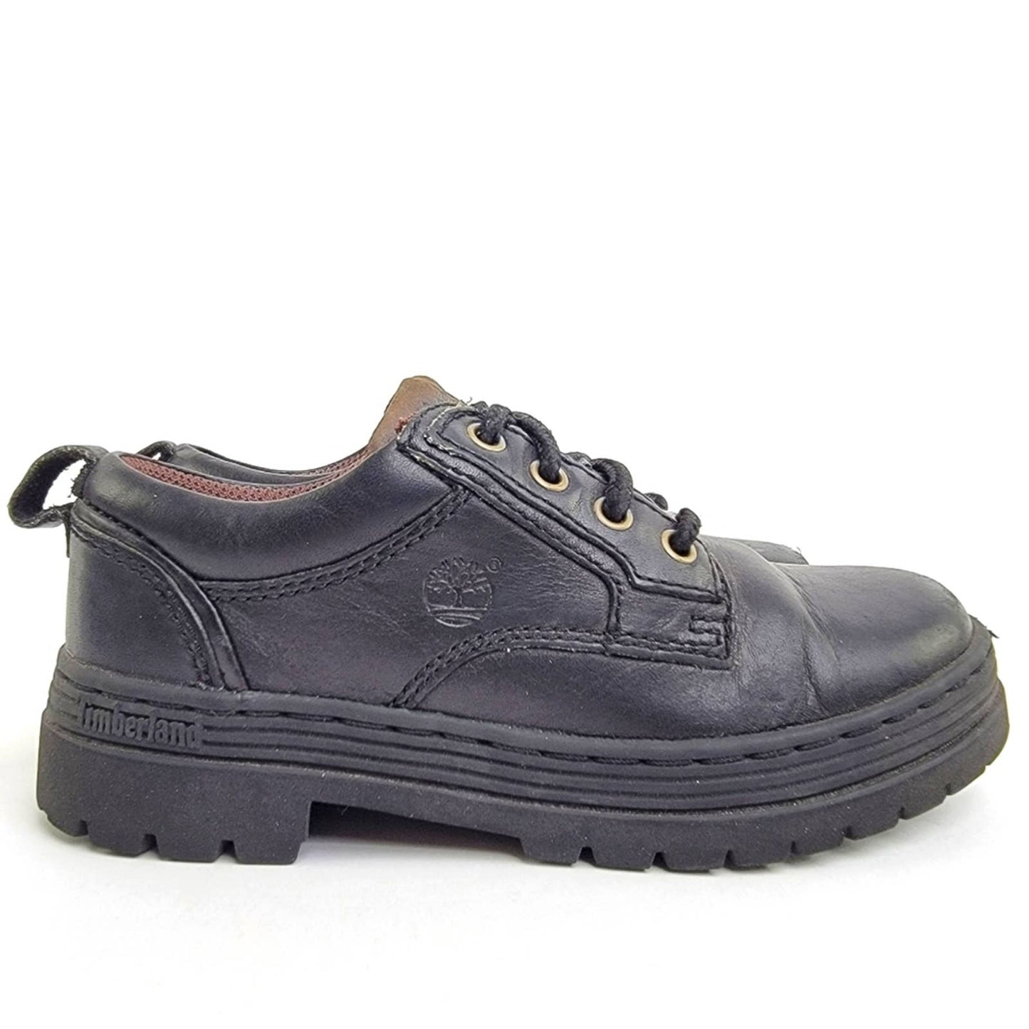 Timberland Black Leather Lace Up Oxford Shoes - 1.5C
