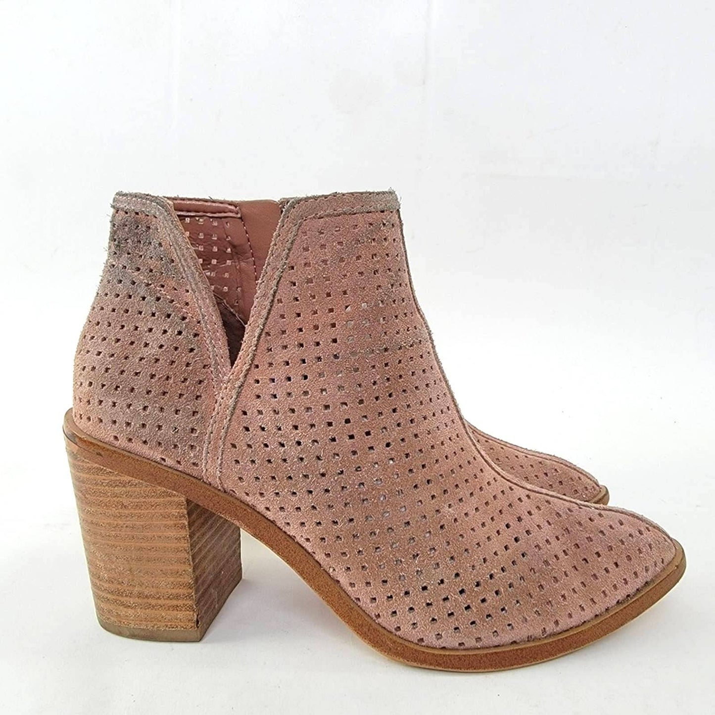 1.State Larocka Perforated Chunky Block Heel Bootie - 8.5