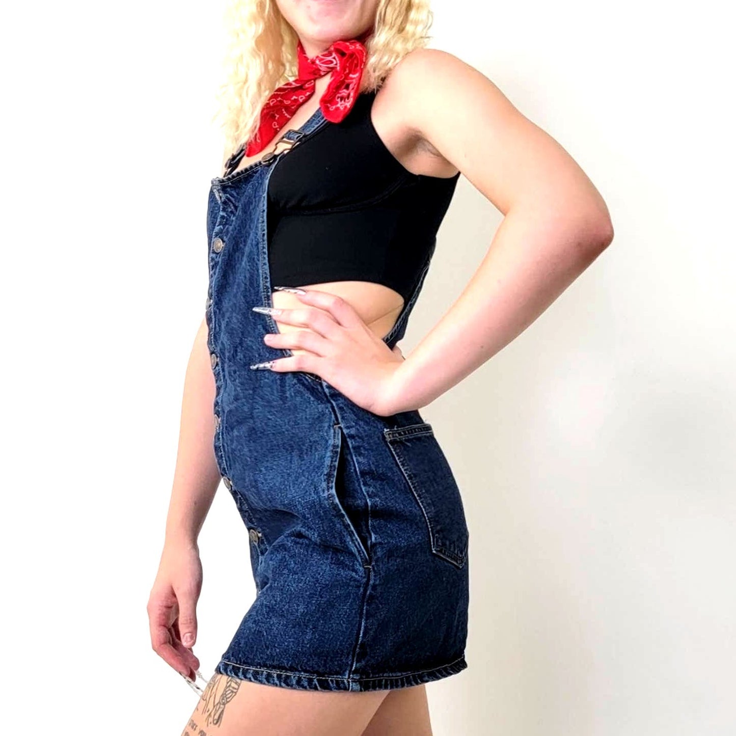 F21 Denim Jean Skirtalls / Overalls - S