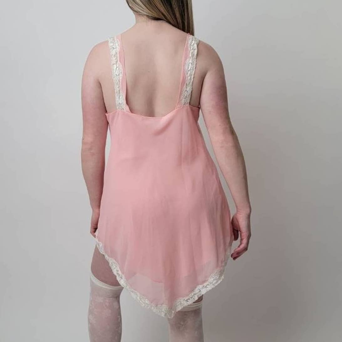 Vintage 90s Victoria’s Secret Gold Label Silky Lingerie Babydoll Night Dress - M