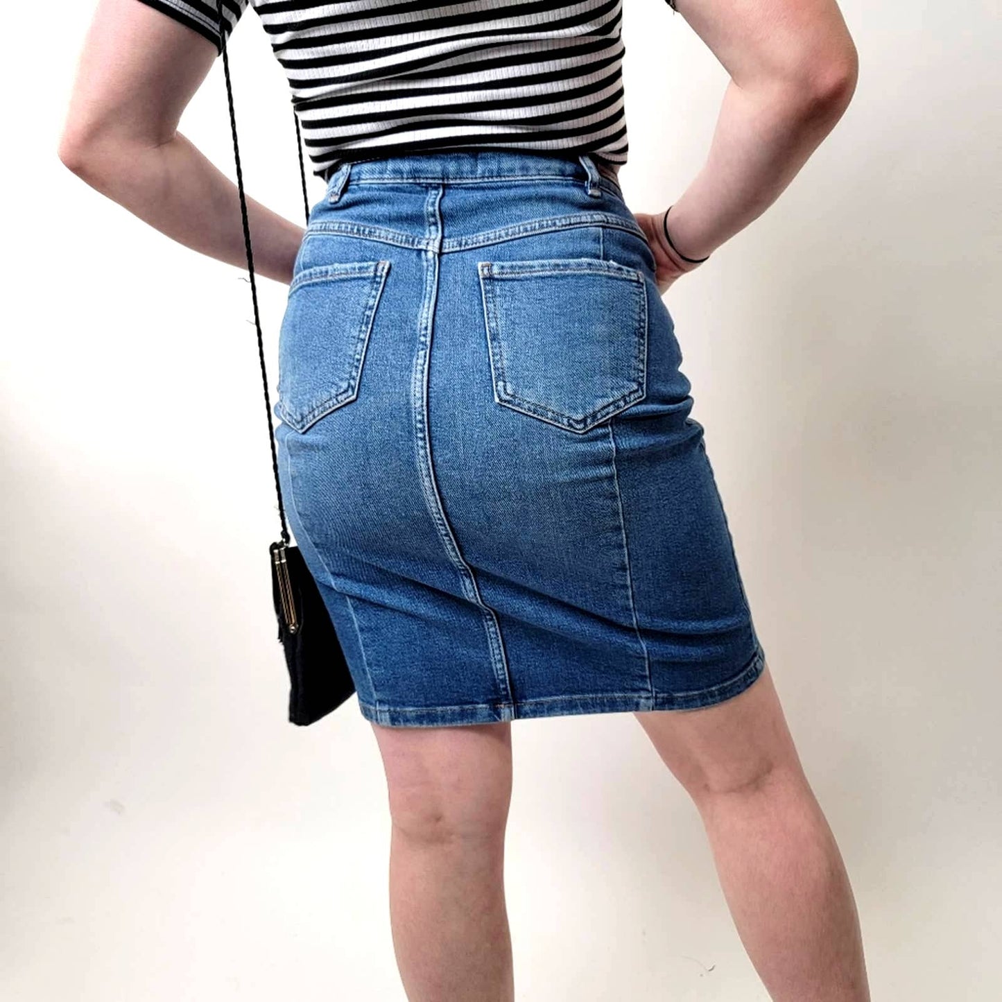 Anthro Pilcro & The Letterpress Blue Jean Skirt