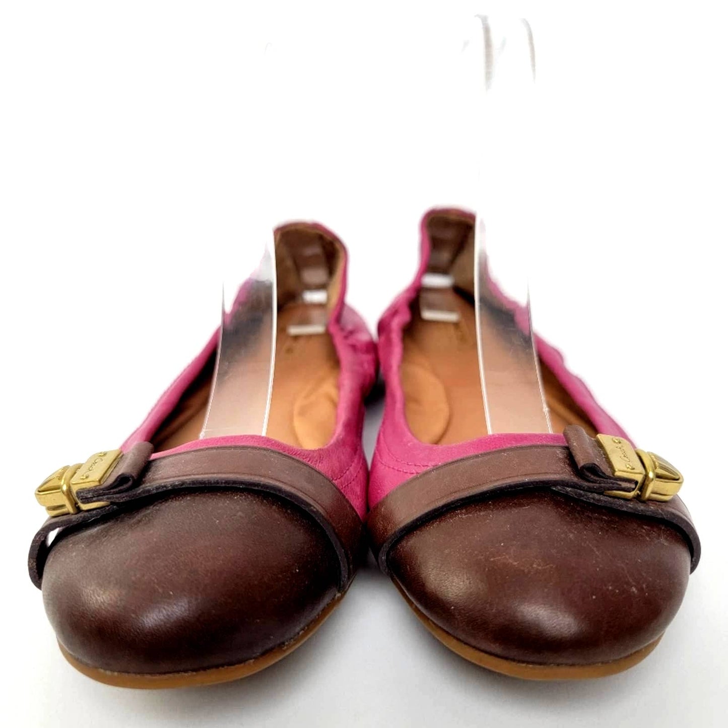 Coach Delphine Soft Leather Slip-on Buckle Ballet Flats - 8