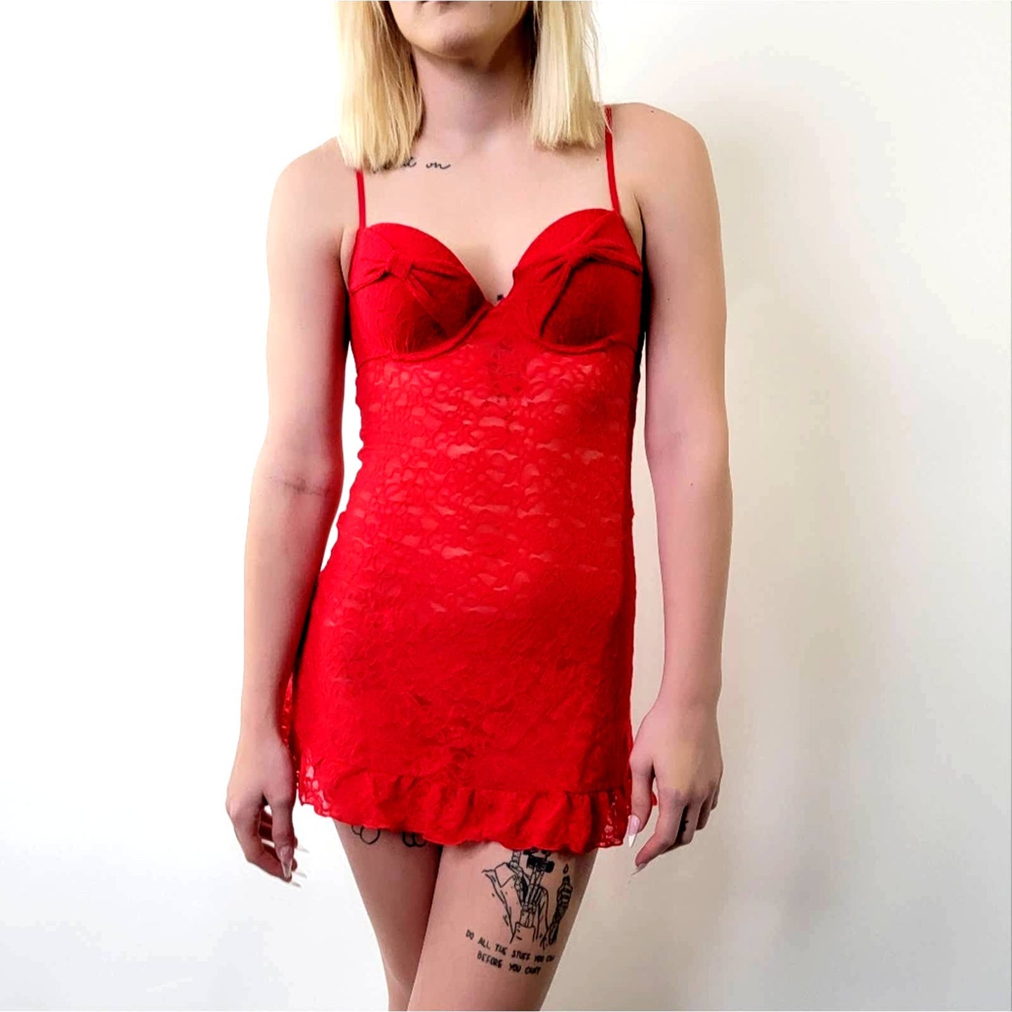 Victoria's Secret The Lace Babydoll Nightgown Dress Lingerie - M
