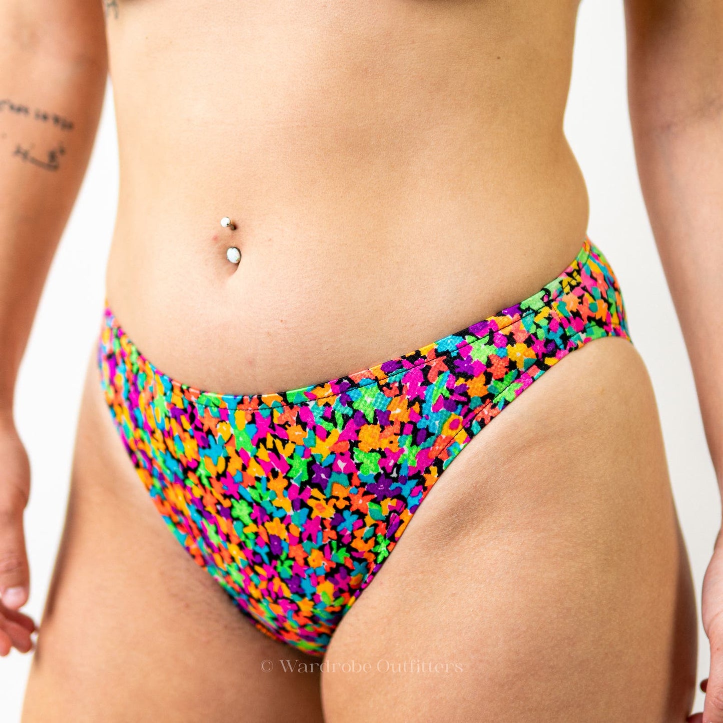 Vintage 90s Abstract High Waisted Bikini Bottoms