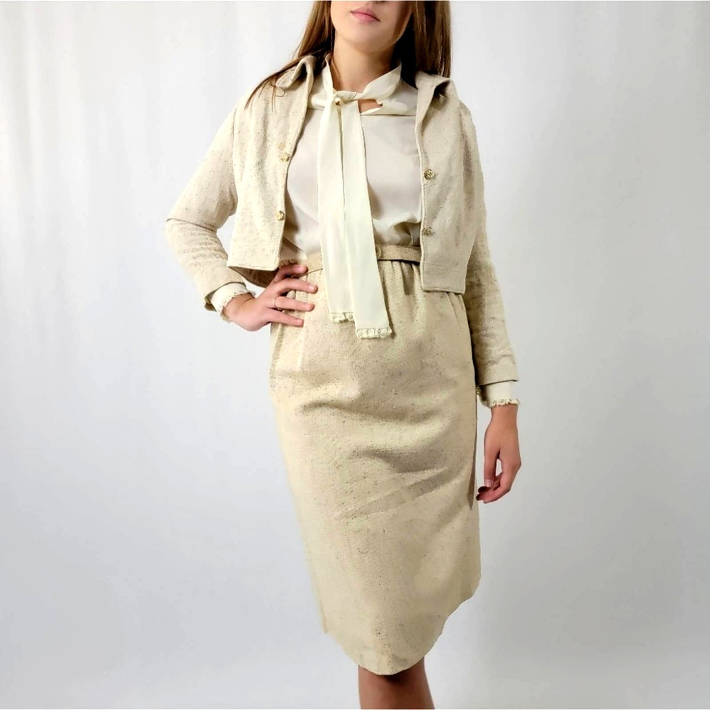 Vintage 60s Dress With Jacket Set by Villano Gerardo - L