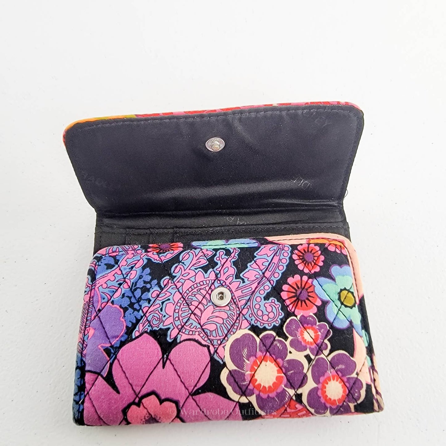 Vera Bradley Euro Floral Fiesta Tri-Fold Wallet Cardholder