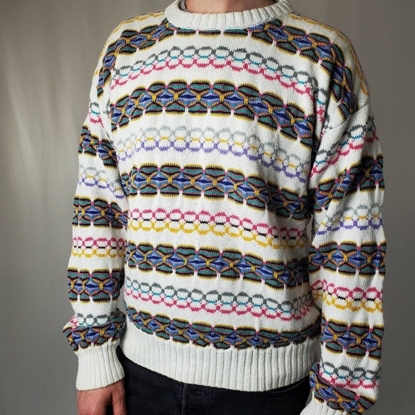 Vintage 90s Chunky Knit Sweater by Peter England - L