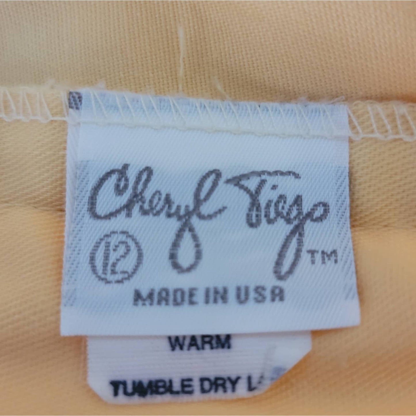 Vintage 70's Cheryl Tiegs canary yellow pastel straight pleated dress pants