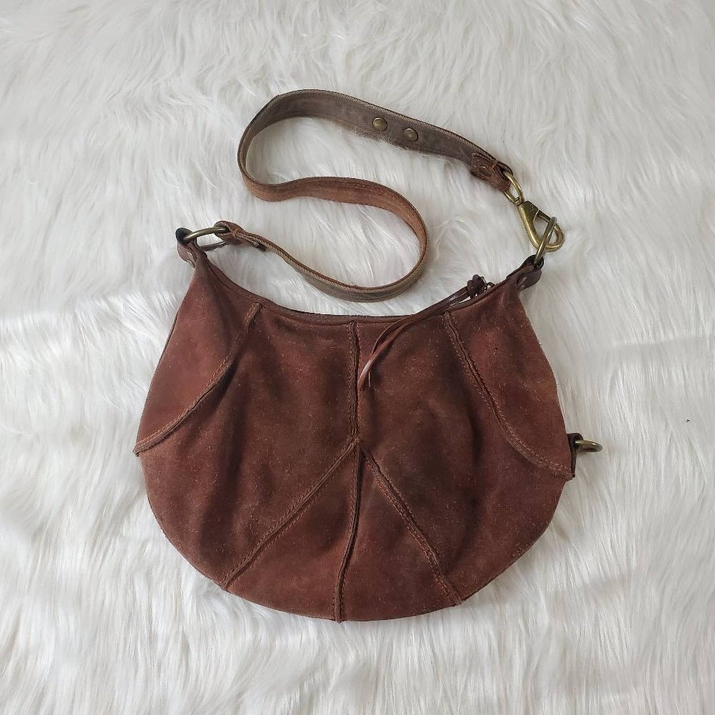 Lucky Brand Y2K Brown Leather Shoulder Bag