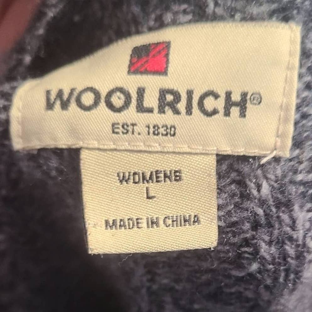 Woolrich Ribbed Deep Gray Cable Knit V-Neck Sweater - L