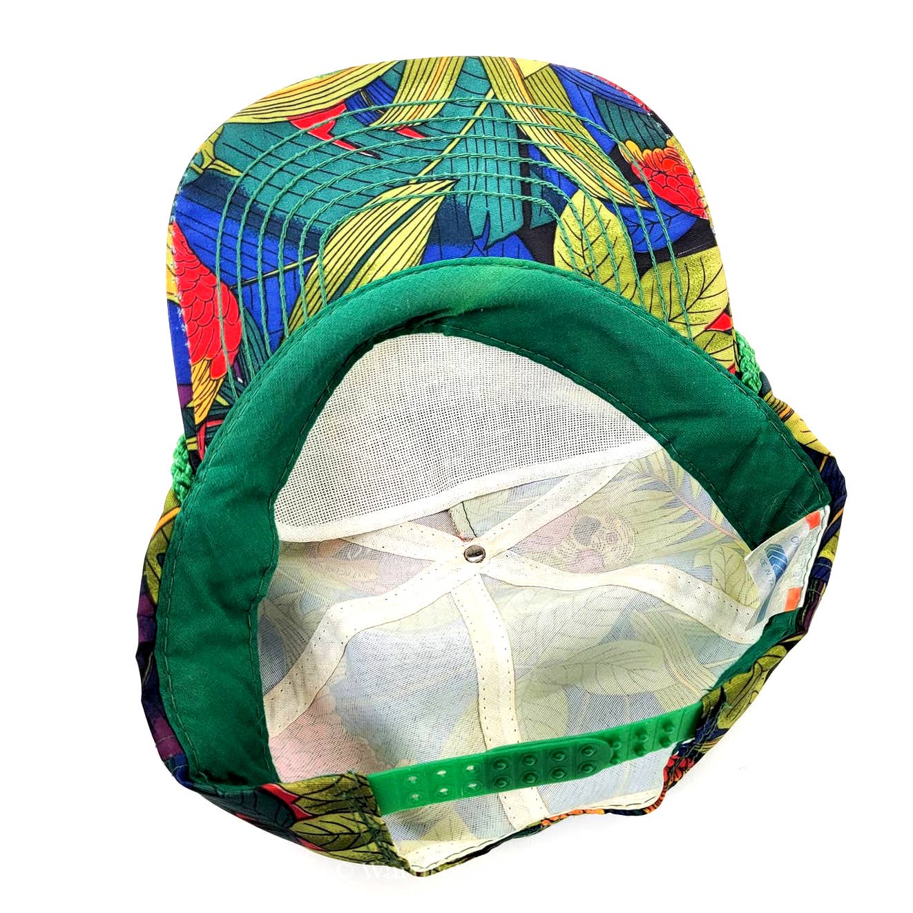 Vintage 'The Hubcaps' Tropical Floral Print Snapback Hat Cap 80/90's