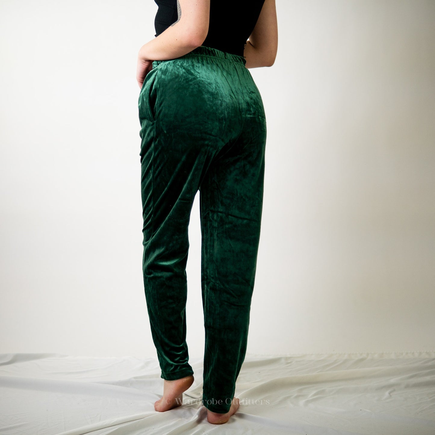 Vintage 90s Green Velvet Velour Joggers