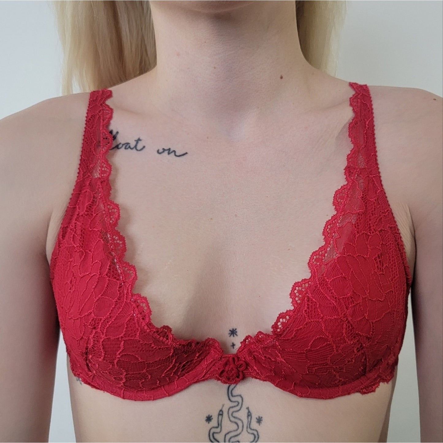 Victoria’s Secret Very Sexy Red Push Up Lace Bra - 34B