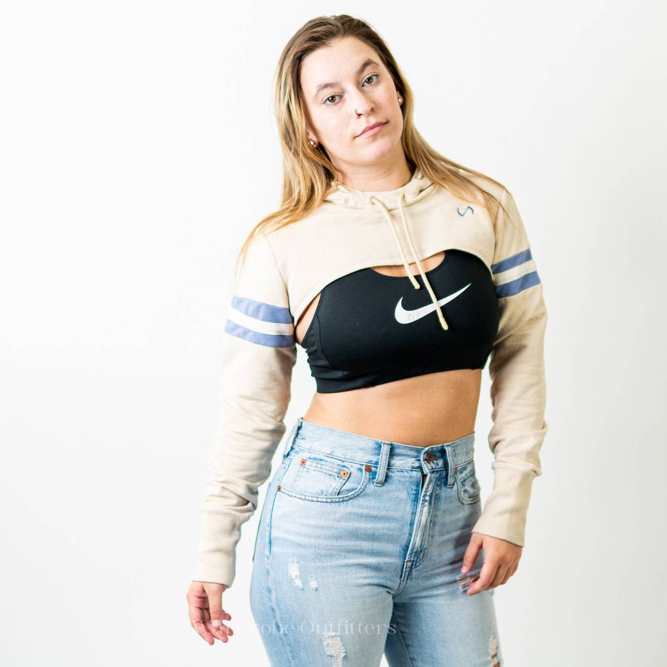 TLF High Cropped Hoodie Shrug - M