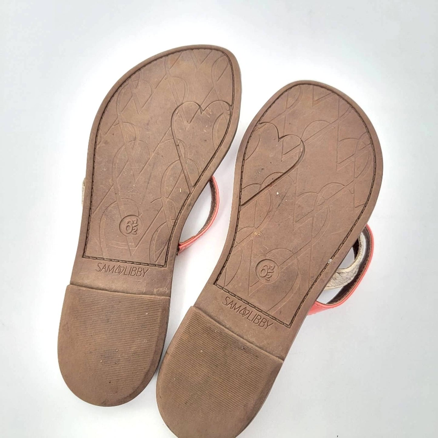 Sam & Libby Strappy Snakeskin Leather Summer Flip Flop Sandals - 6.5