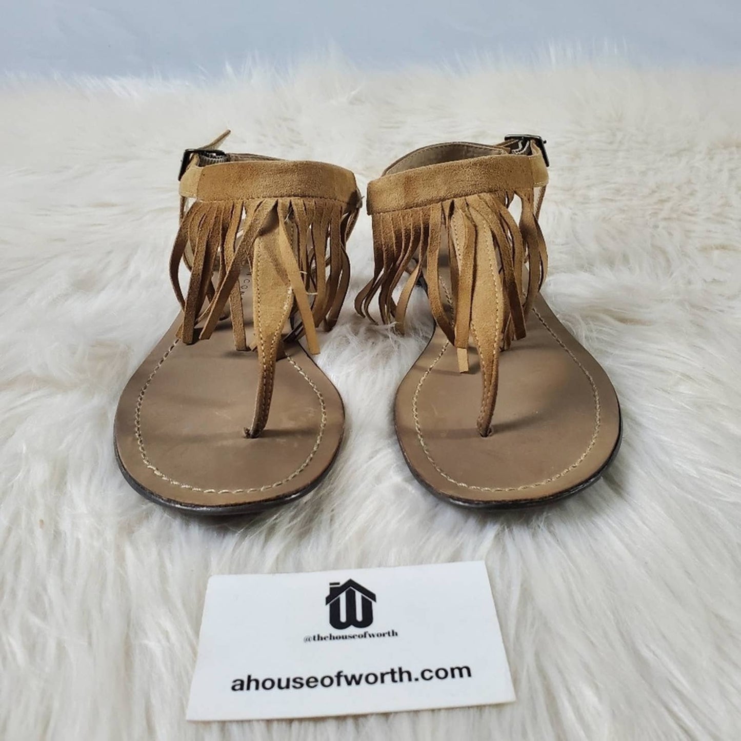 LC Lauren Conrad Boho Fringed Tassel Sandals - 7