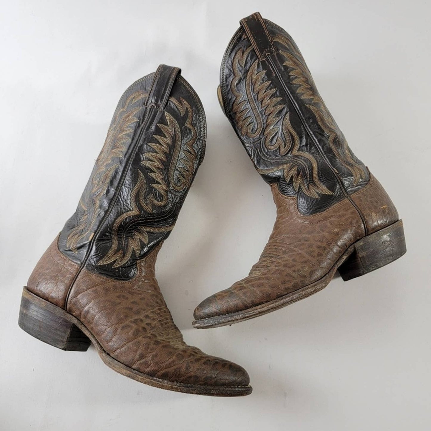 Justin Comb Last Point Toe Cowboy Boots - 8.5