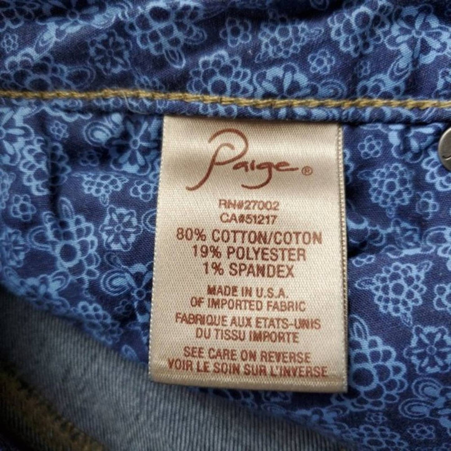 NWOT Paige Denim "Skyline" Flare Jeans - 27