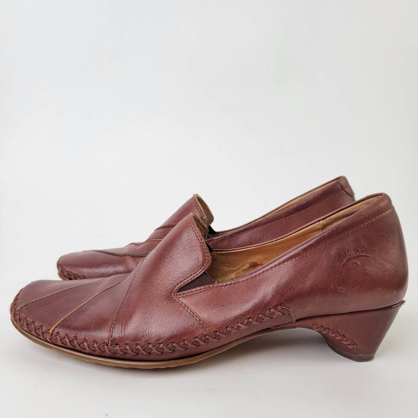 Pikolinos Square Toe Slip On Wedge Heels - 9