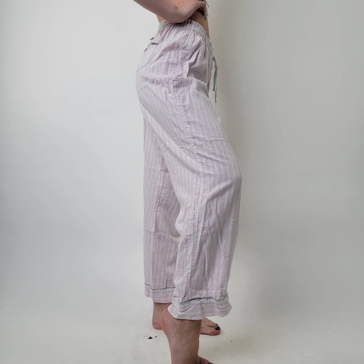 Victoria's Secret Blush Pink Striped Sleep Pants - M
