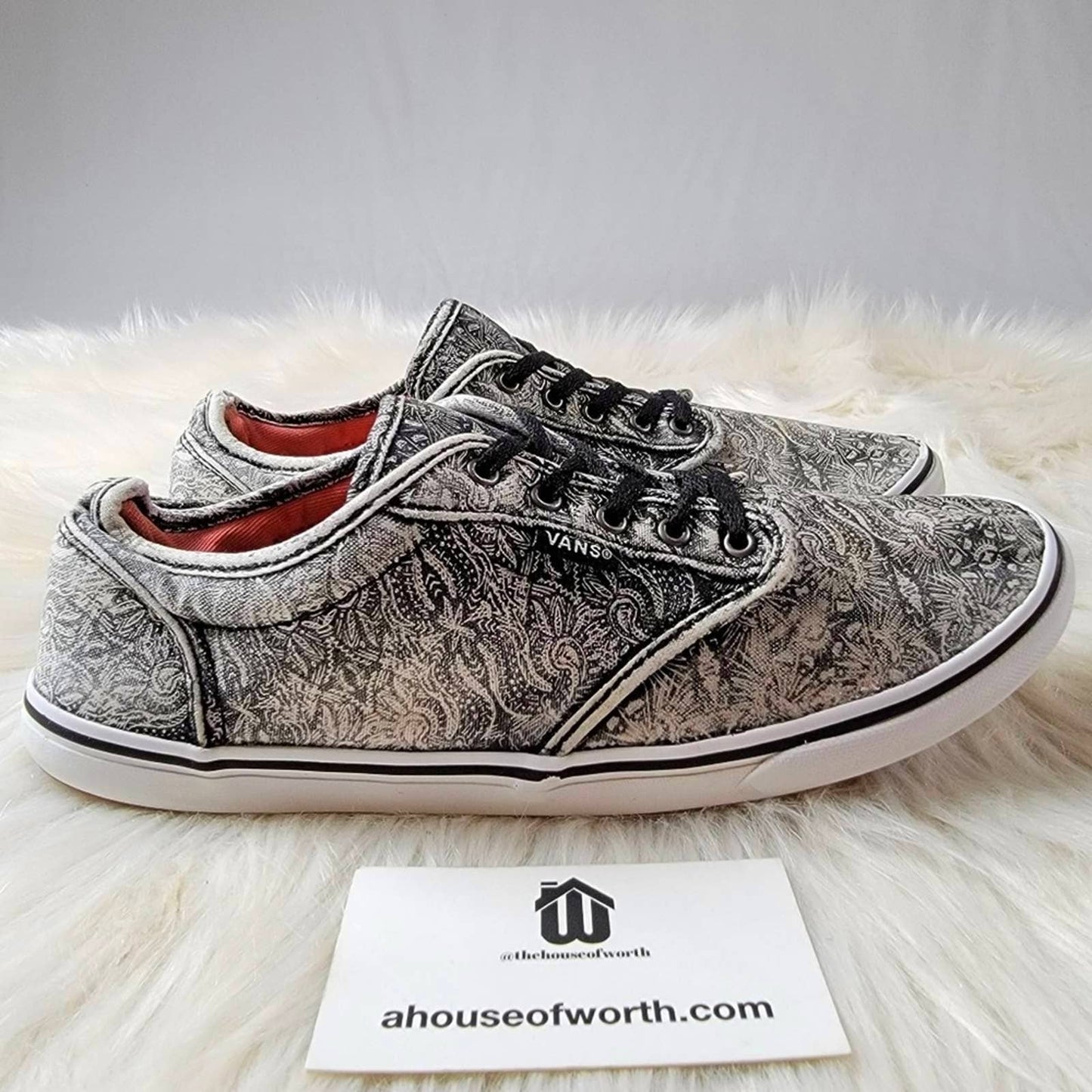 Vans Bandana Paisley Print Low Top Skate Shoes - 9