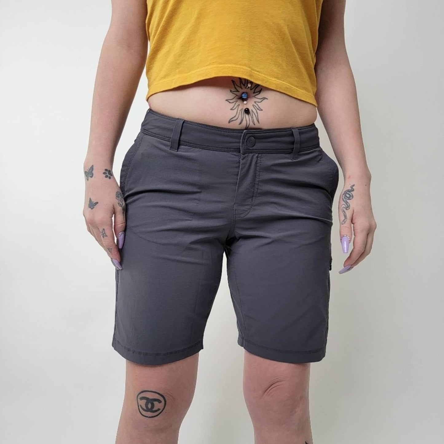 REI Lolo Gunmetal Bermuda Hiking Shorts - 6