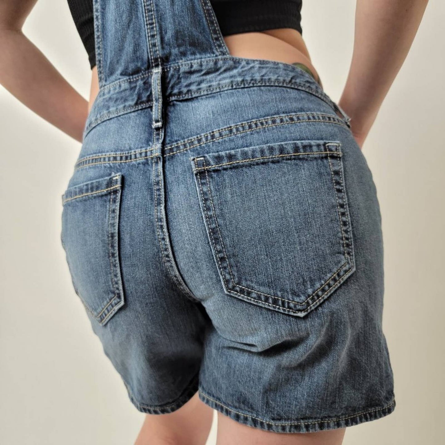 Y2k Denim Jean Shortalls / Overalls - 6
