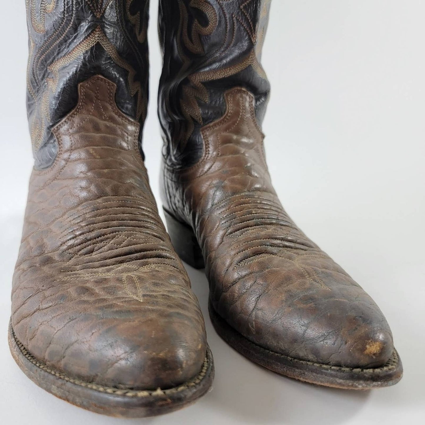 Justin Comb Last Point Toe Cowboy Boots - 8.5
