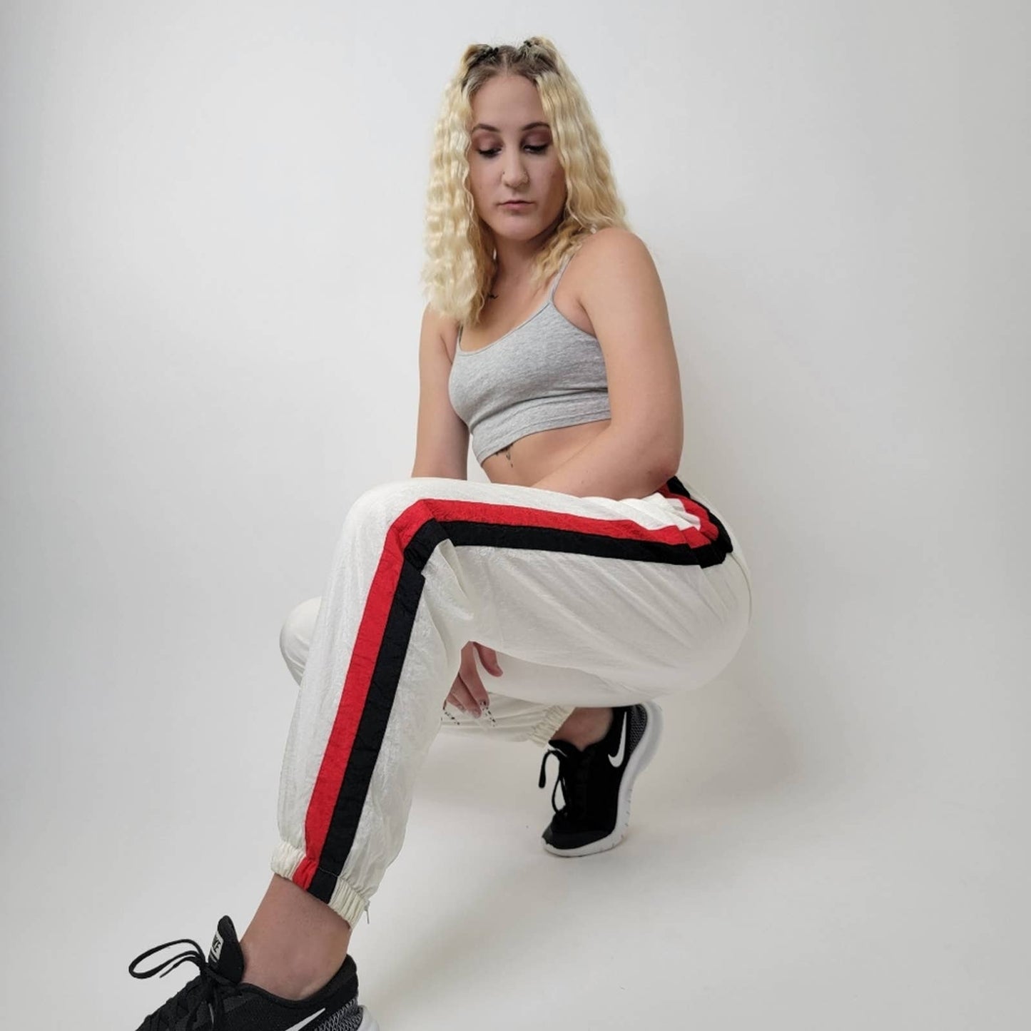 Boast USA Striped Colorblock Warm-Up Jersey Lined Track Pants - M