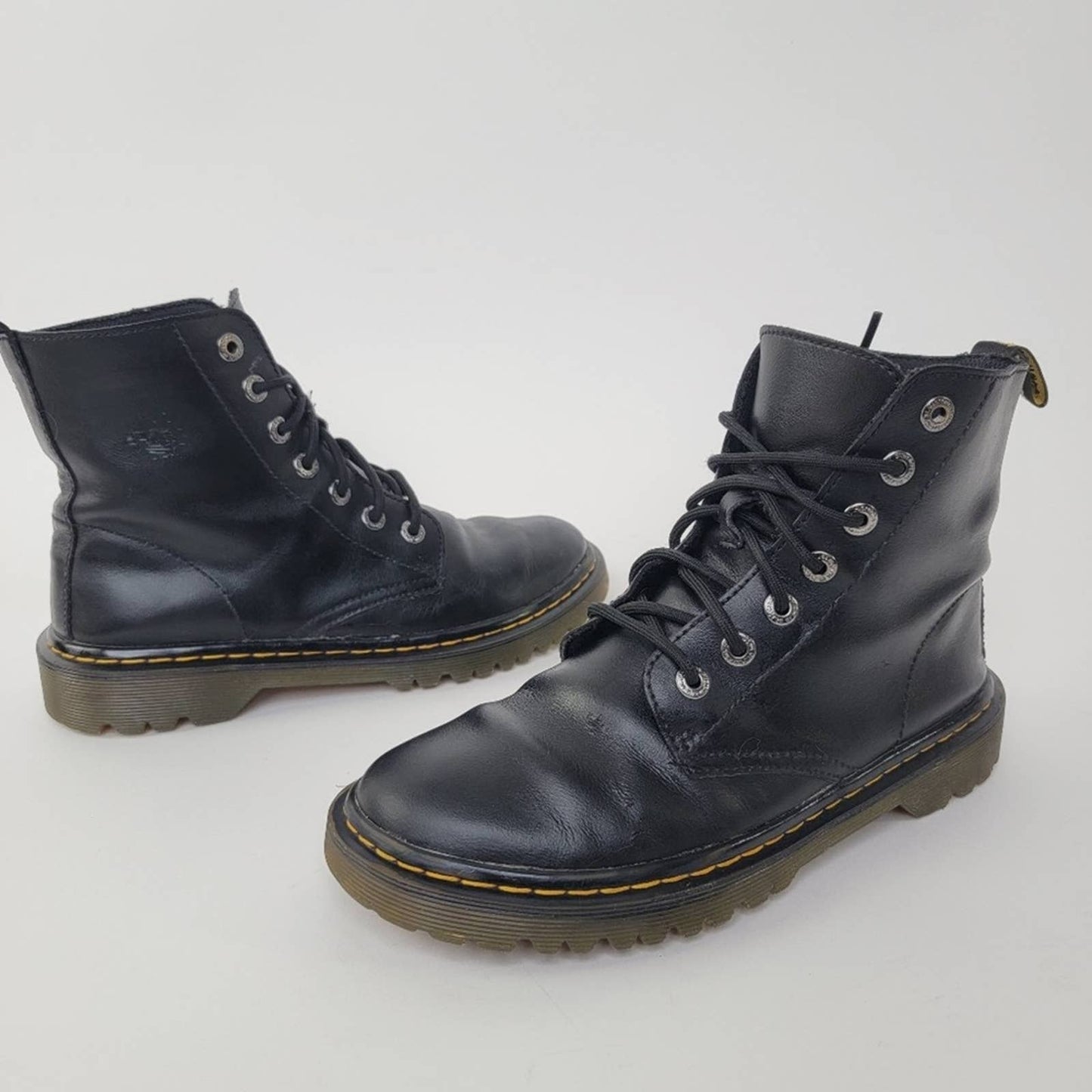 Dr. Martens Luana Black Leather Combat Boot - 8