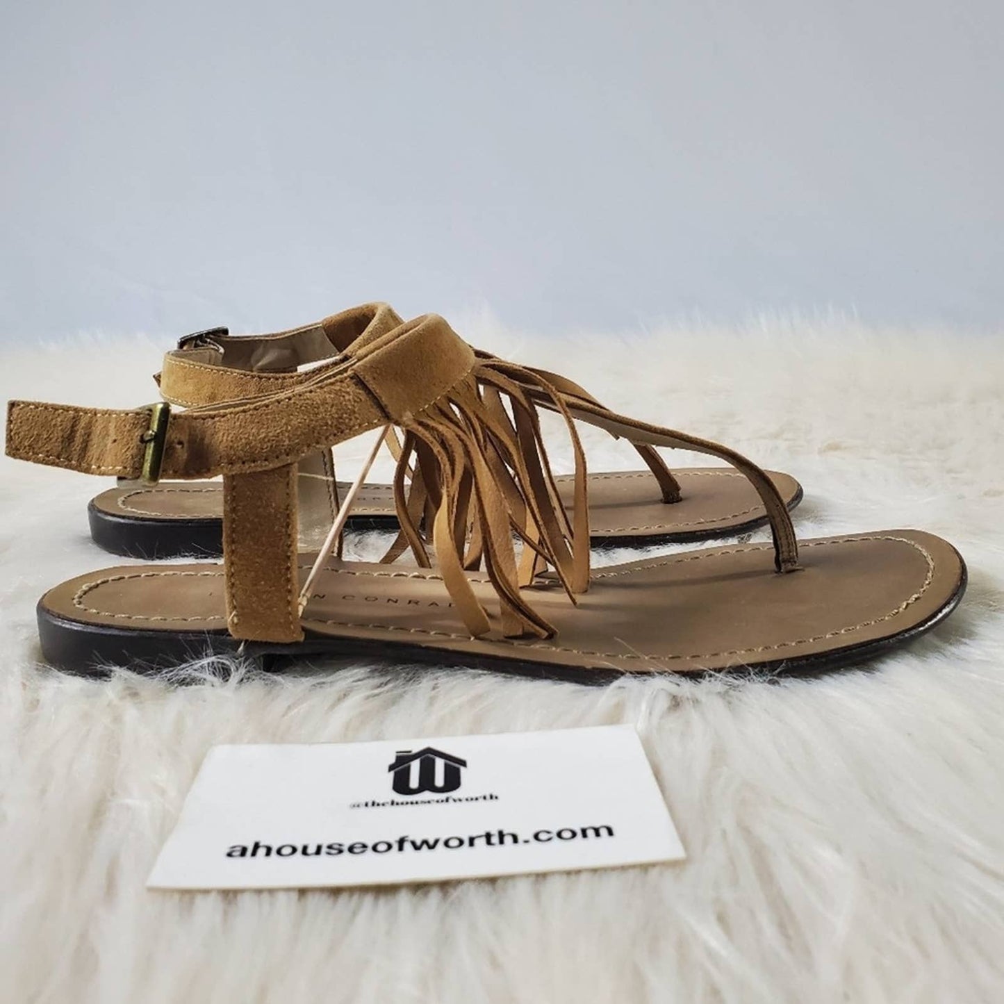 LC Lauren Conrad Boho Fringed Tassel Sandals - 7