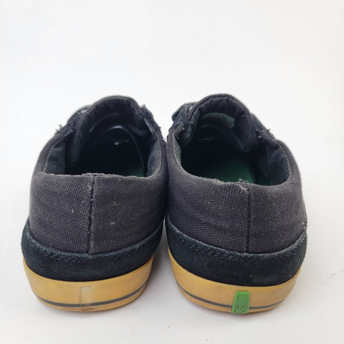 Sanuk The Sea Man NuNami Black Gum Lace Up Sneaker Loafers - 9