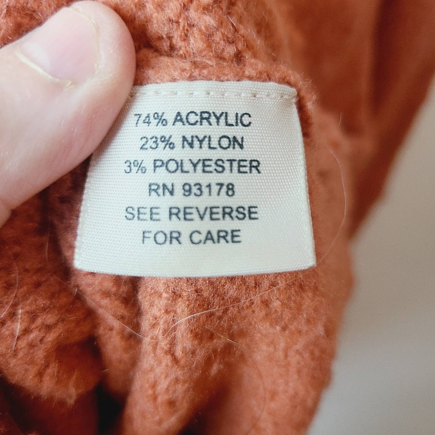 Philosophy Burnt Orange Soft Fuzzy Crewneck Sweater