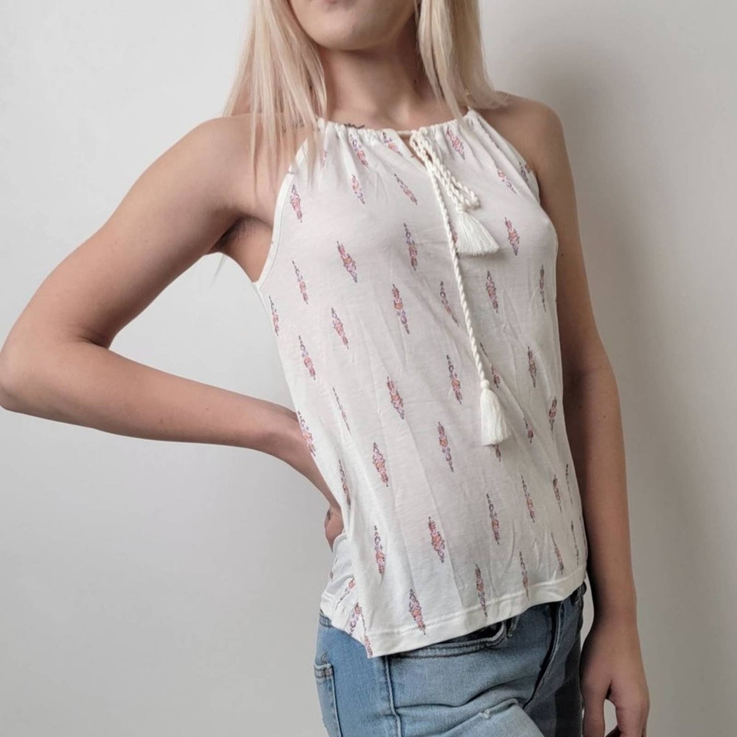 Braided Tassel Strap Tank Top NWT - 0/2