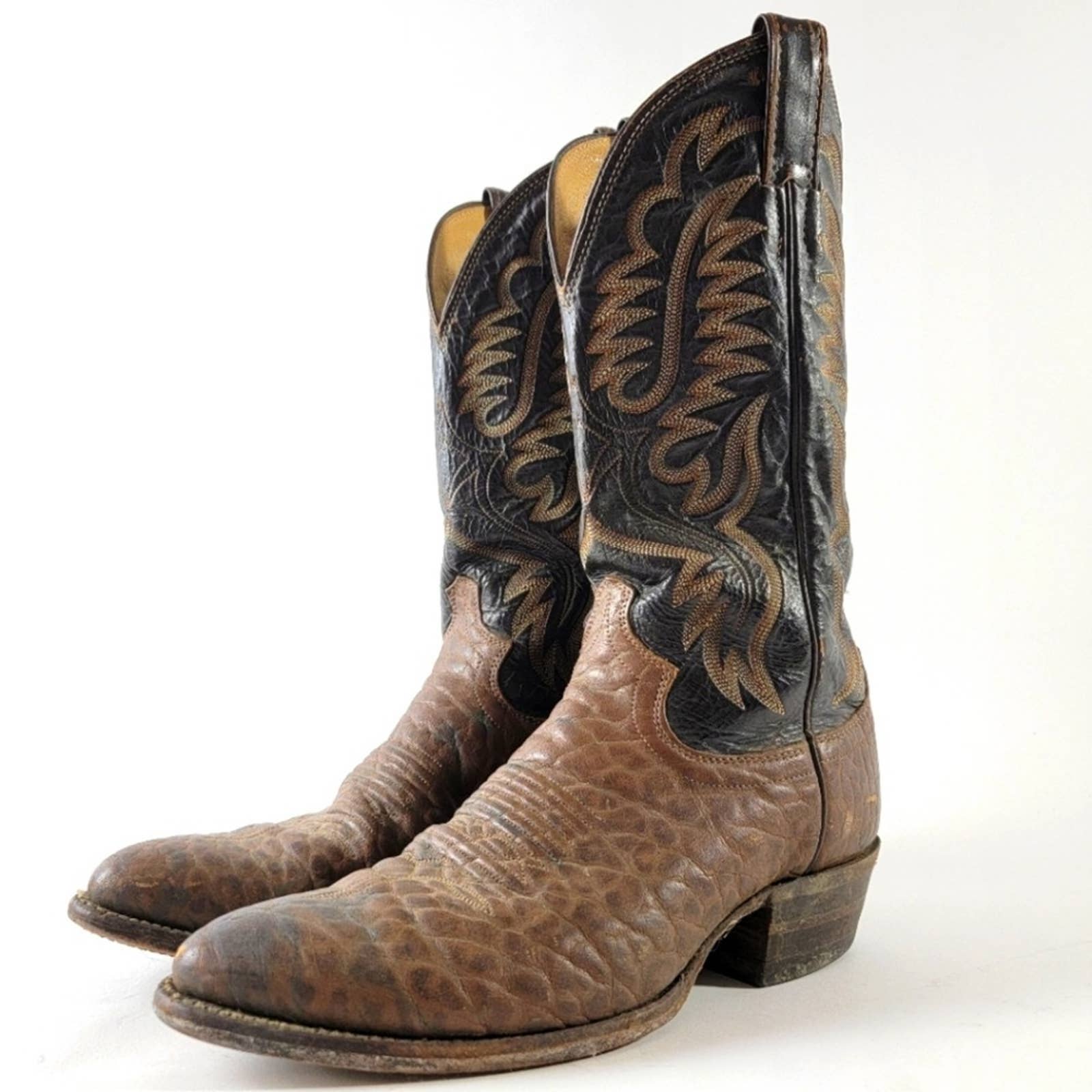 Justin Comb Last Point Toe Cowboy Boots 8.5 Wardrobe Outfitters