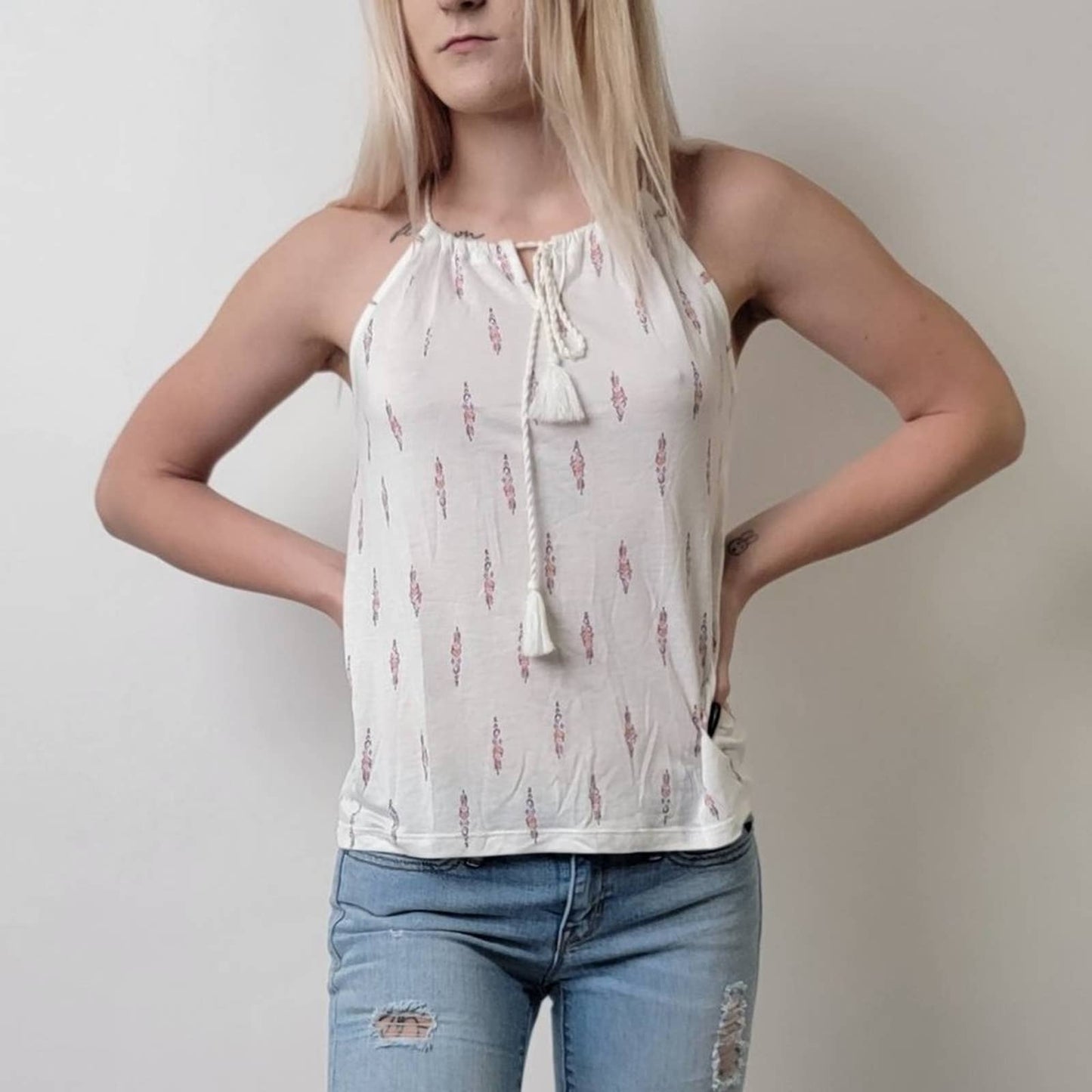 Braided Tassel Strap Tank Top NWT - 0/2