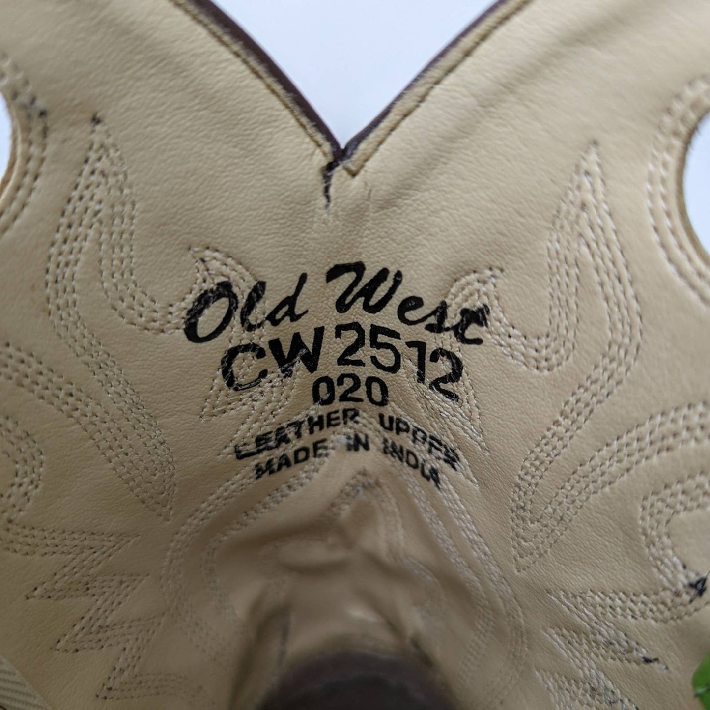 Old West Corona Leather Point Toe Cowboy Boots - 2.5 D