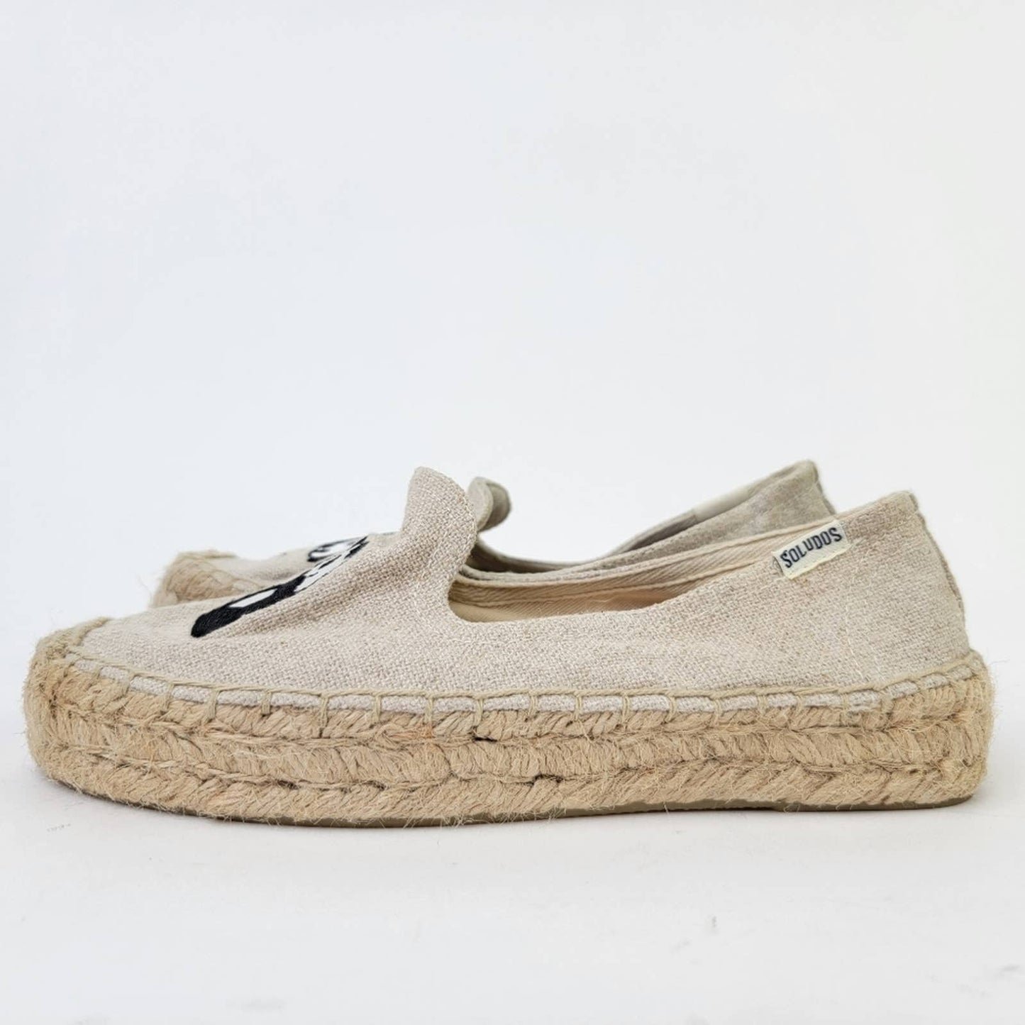 Soludos x Jason Polan Platform Espadrille Panda Flats - 6
