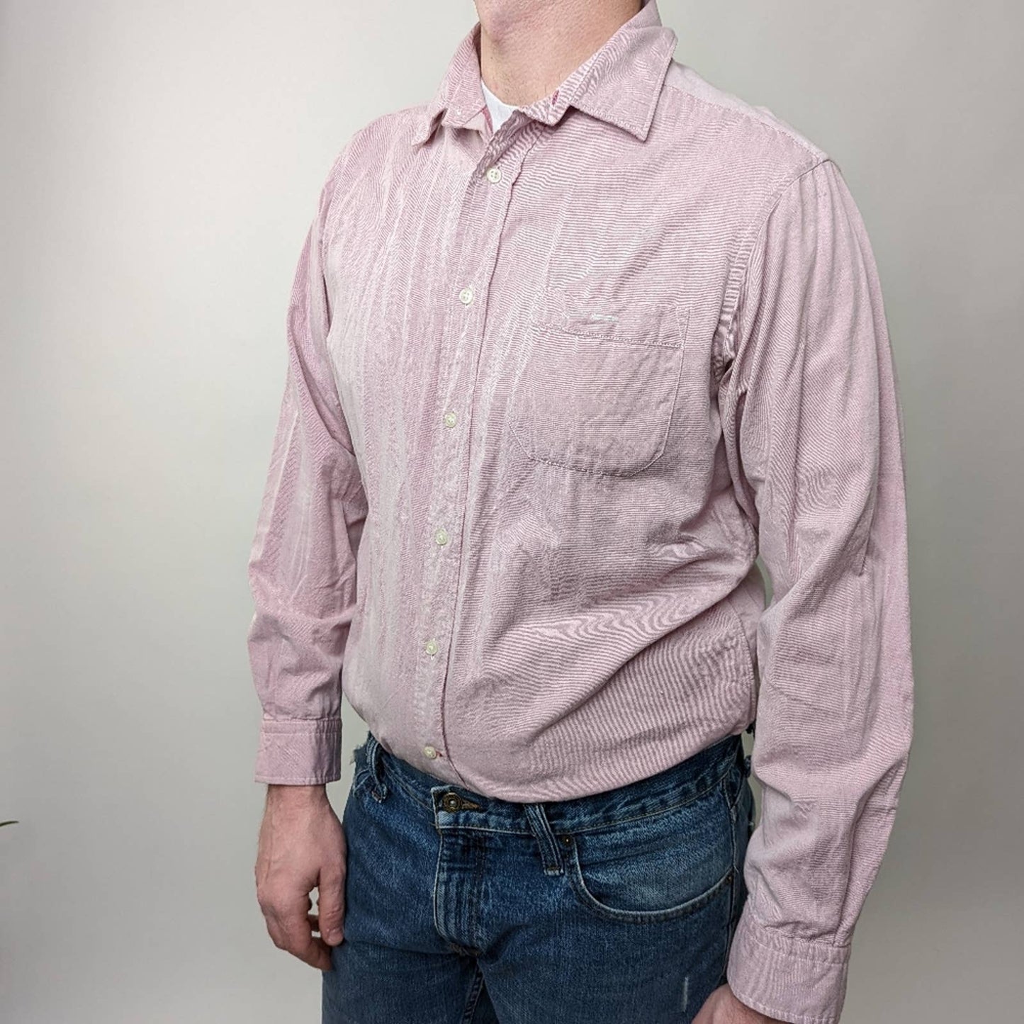 Cremieux Pale Pink Long Sleeved Button Down Dress Shirt - M