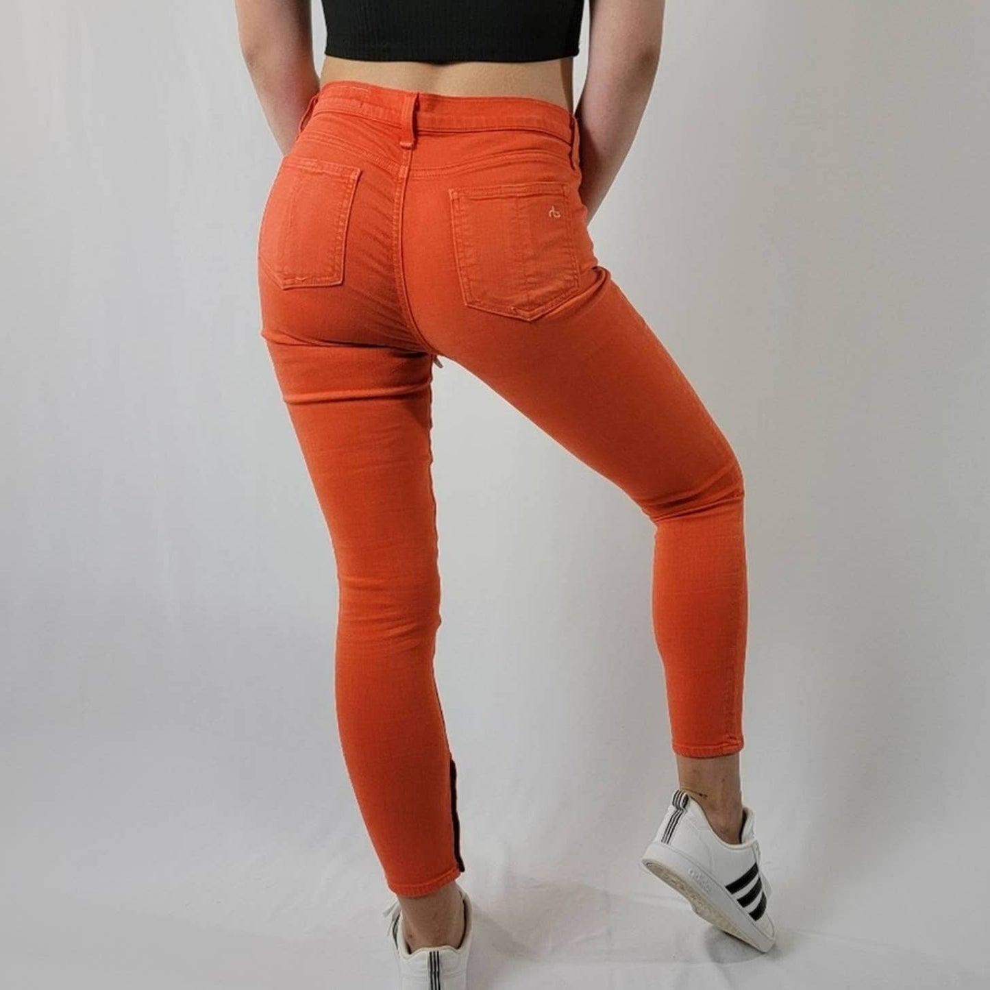 rag & bone Zipper Capri Jean in Vermillion Denim│27