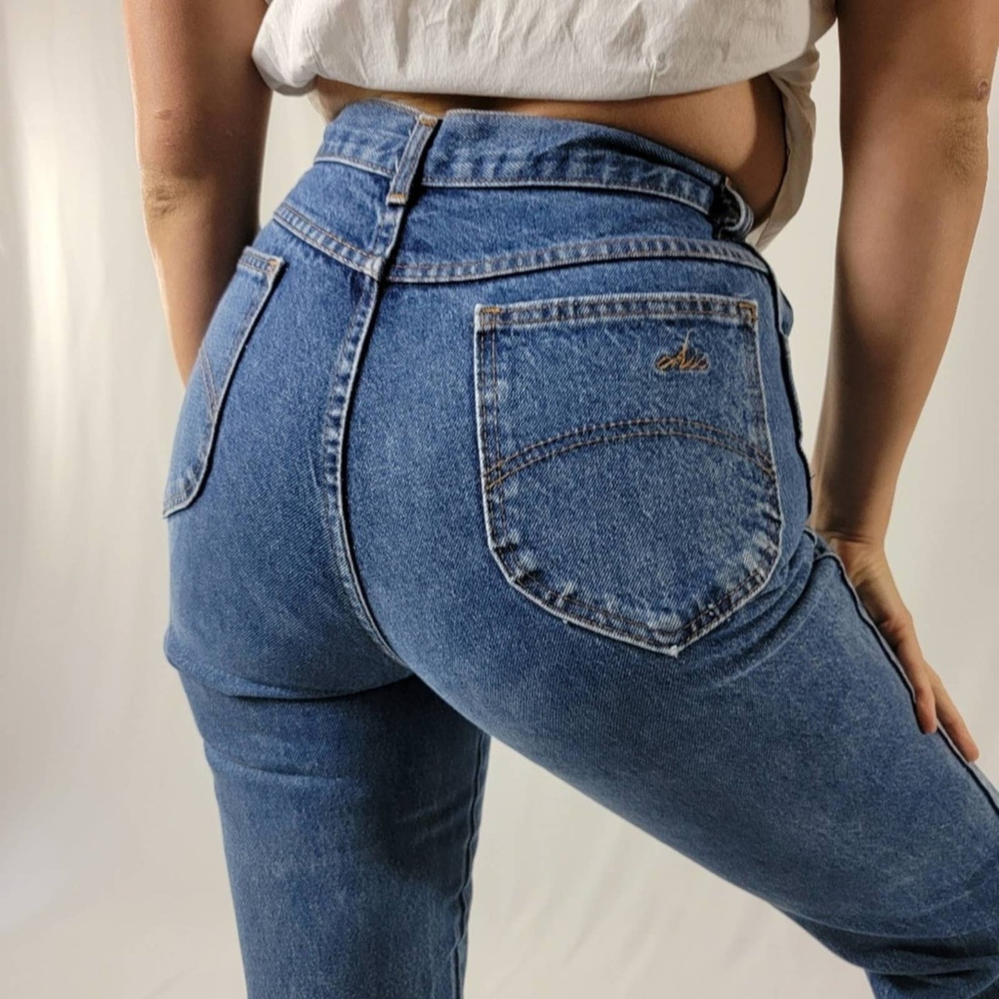 Vintage USA Western High Rise Mom Jeans By Chic