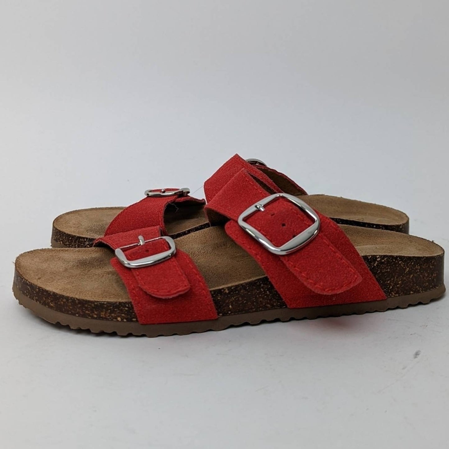 Arizona Style Nubuck Red Sandals - 6