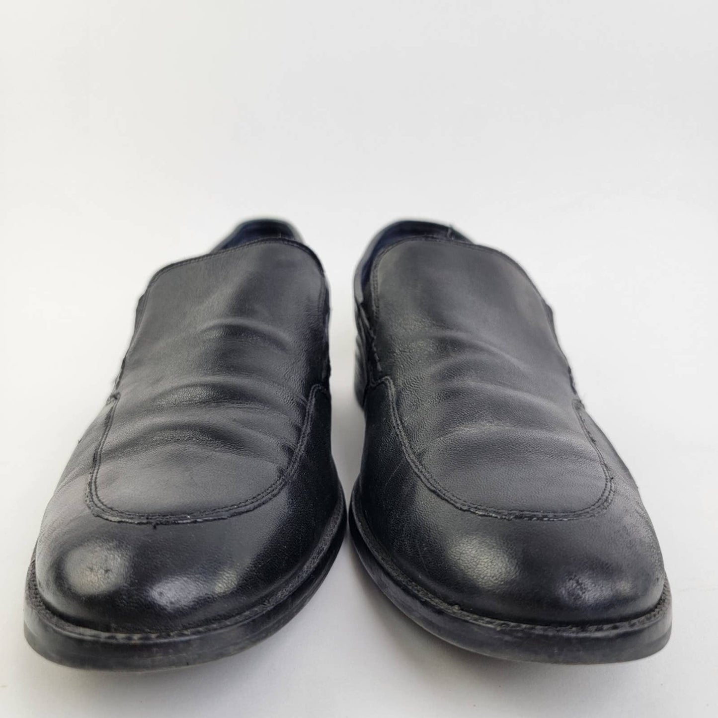 Cole Haan Grand OS Lenox Hill Venetian Black Leather Slip On Dress Loafers - 12