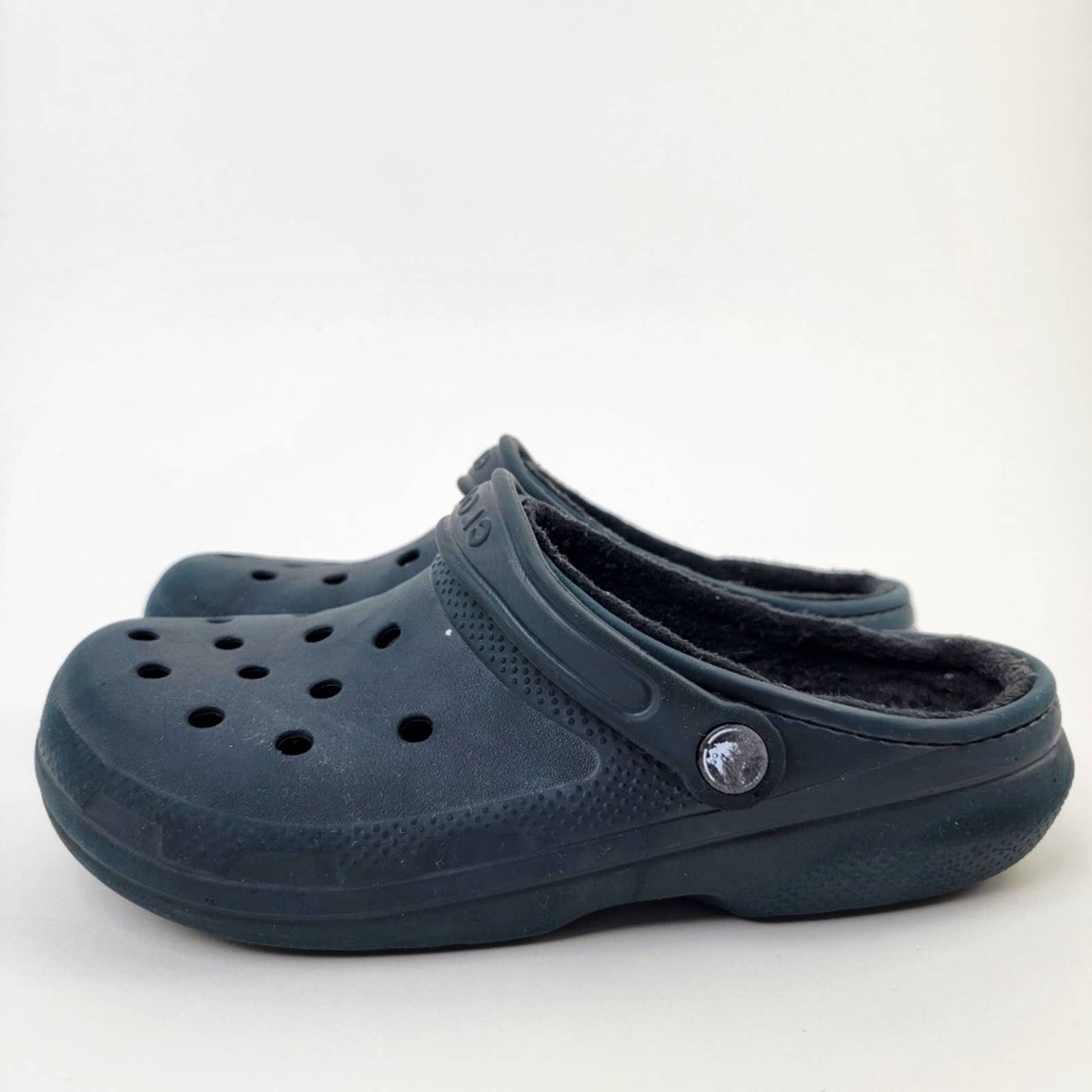 Classic Black Lined Crocs - 9